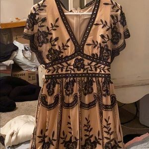 Black and cream dress